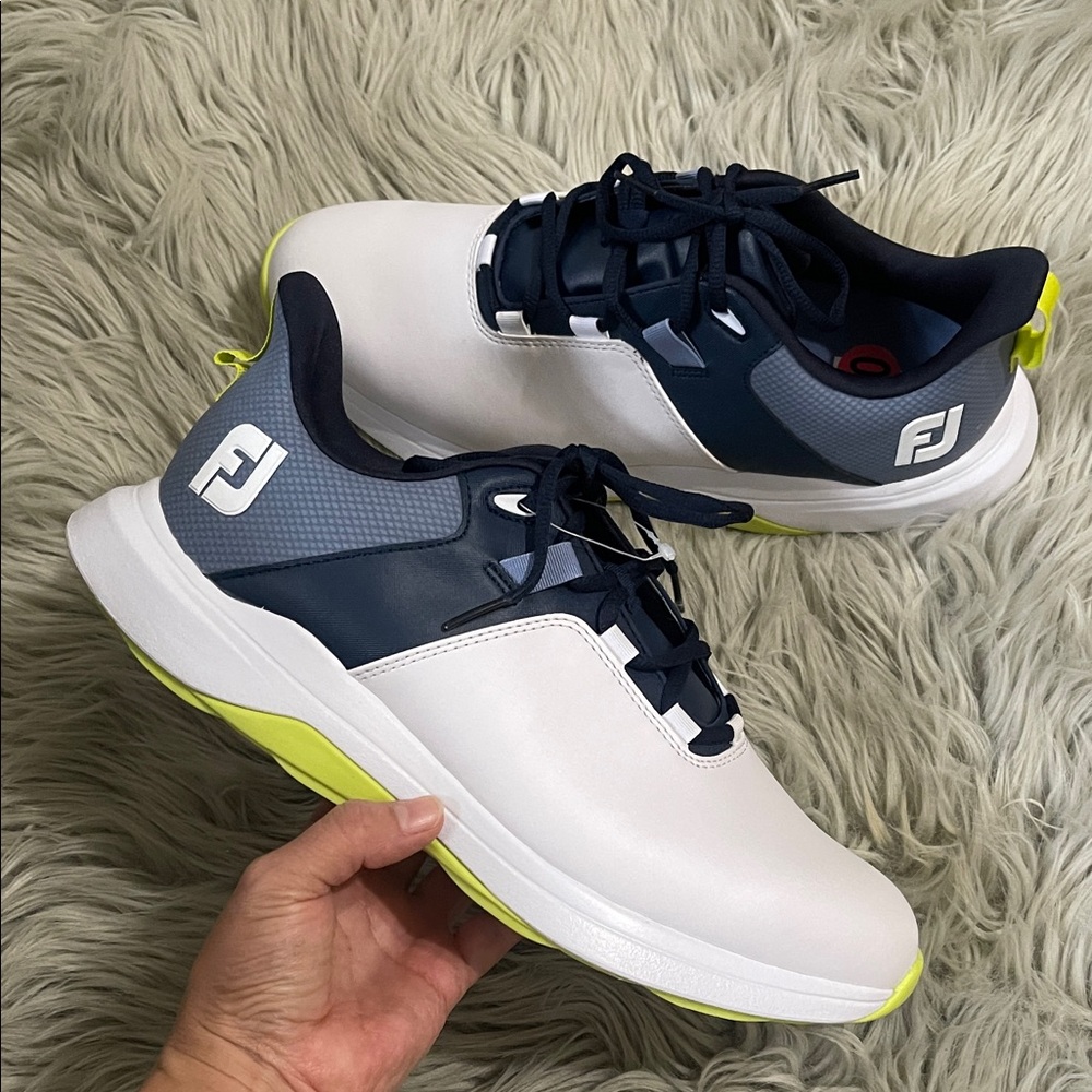 FJ golf shoes  Men's Athletic Shoes - White and Navy